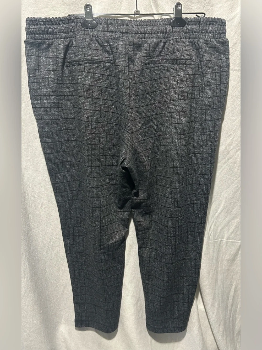 A New Day Gray Grid Check Plaid Crop Business Casual Pants Size XXL Womens
